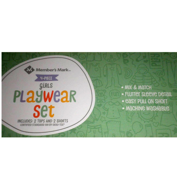 Member's Mark 12M Girls' 4 Piece Mix & Match Play Sets, Unicorn, 12M - Free Ship - Picture 7 of 8